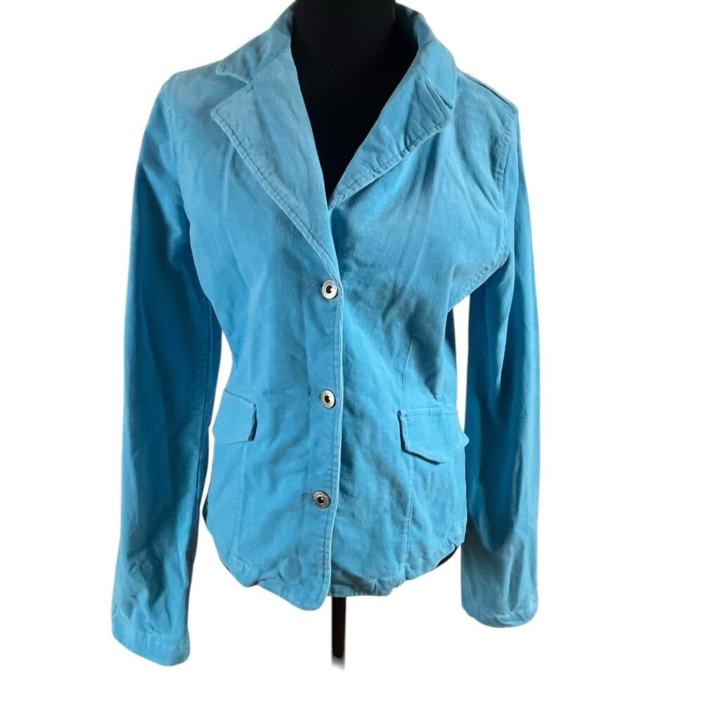 Vintage Southpole Y2K Blue Corduroy Blazer Fitted Indie Preppy Tag XL Fits S-M